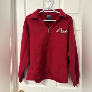 Roots Red Quarter-Zip Sweatshirt